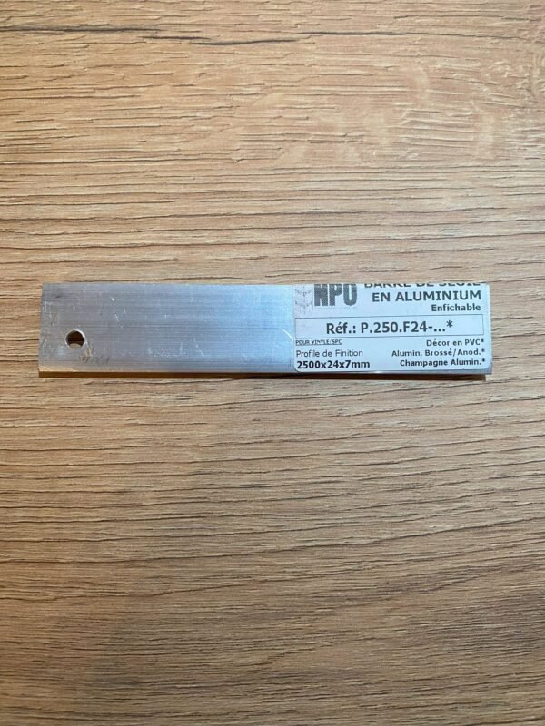 Barre de seuil en aluminium - Profile de finition F24