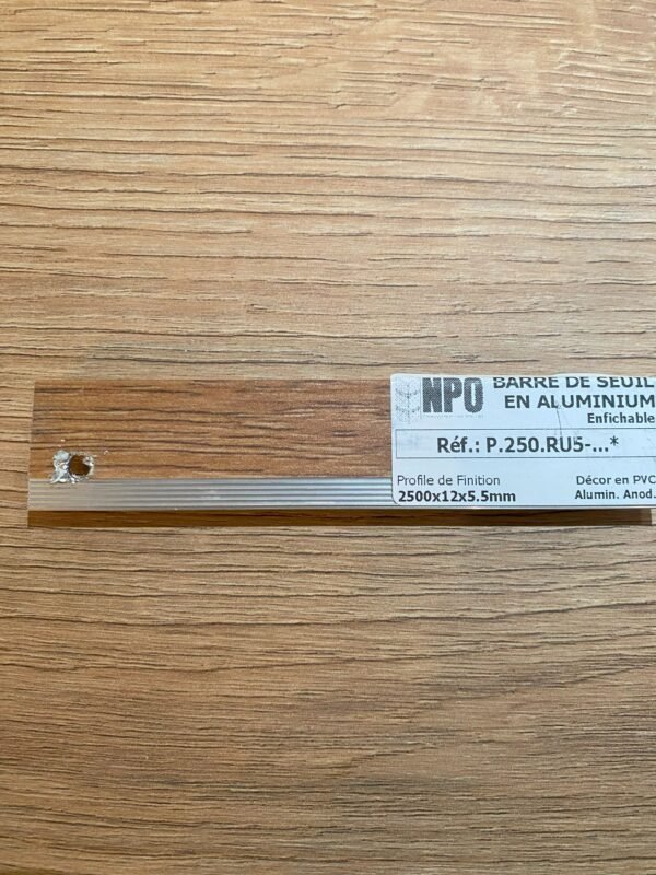 Barre de seuil en aluminium - Profile de finition RU5